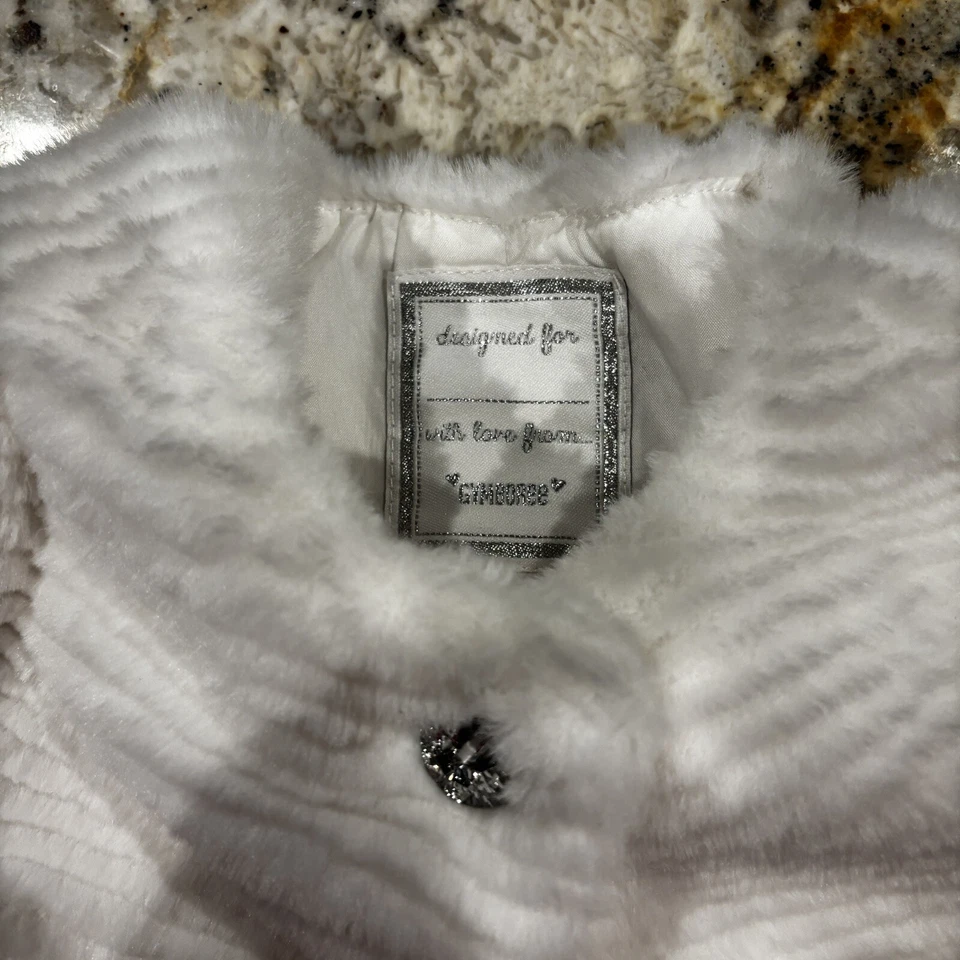 NUEVO CON ETIQUETAS 4T Niñas Gymboree Lujoso Blanco Suave Imitación Piel Suéter Foto 3 de 3