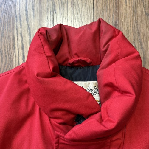 Vintage Cabelas Vest Men’s SZ L Red Premier Northern Good Down Puffer Quilted - Picture 3 of 15