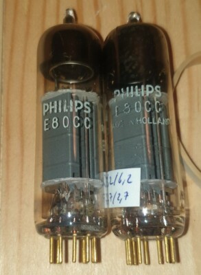 Nice Pair E80CC Philips Miniwatt SQ Special Quality  Well Matched