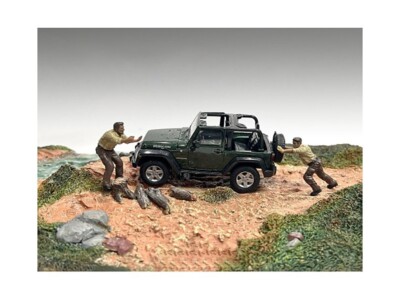 ''4X4 MECHANICS'' SET 3 OF 2 DIECAST FIGURES FOR 1/43 AMERICAN DIORAMA 43003