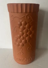 Gourmet Topf Napa Valley Wine Chiller Crock Terra Cotta Clay Vessel Vase 9.5”