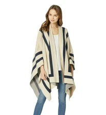 Michael Stars Macadamia Lisa Reversible Knit Ruana Women's One Size L30112