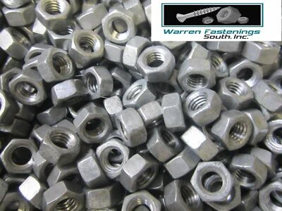 WARREN FASTENINGS SOUTH 100 3/8-16 Finished Hex Nuts Hot Dipped Galvanized