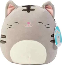 Squishmallows 8-Inch Tally The Grey Cat NWT USA SELLER