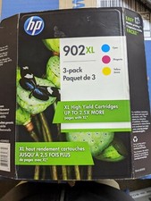 Genuine HP 902XL 3pk Color Cyan/Magenta/Yellow Ink NEW SEALED Exp date 2022 902
