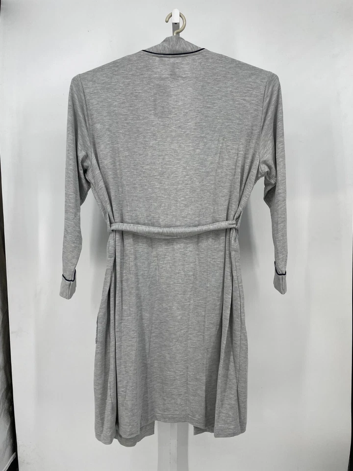 Polo Ralph Lauren Para Hombres Mini Terry Kimono Bata Gris Cintura Corbata Prendas para dormir P292RL Foto 2 de 4