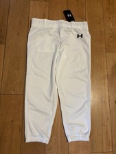 Under Armour UA Baseball Youth Boys White Pants Sz Large L T-Ball NWT