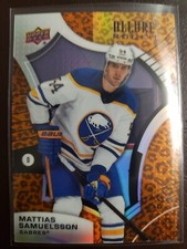 2021-22 Mattias Samuelsson Leopard Rookie Allure Hockey Upper Deck Buffalo...
