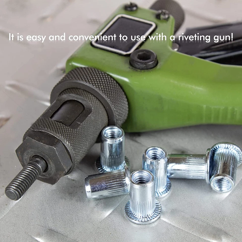 150-Stück Edelstahl Einnietmutter Flachkopf Einziehmutter Nietmutter M3-M10 Set - Bild 4 von 4