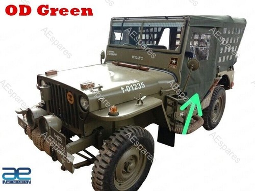Complete Canvas Soft Top OD Green Compatible With Jeeps Willys MB GPW CJ2A - Picture 2 of 5