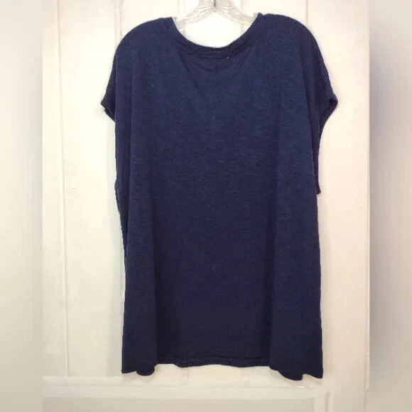 Jessica Simpson Women's Navy Blue Top Size (XXL) - Image 2 of 4