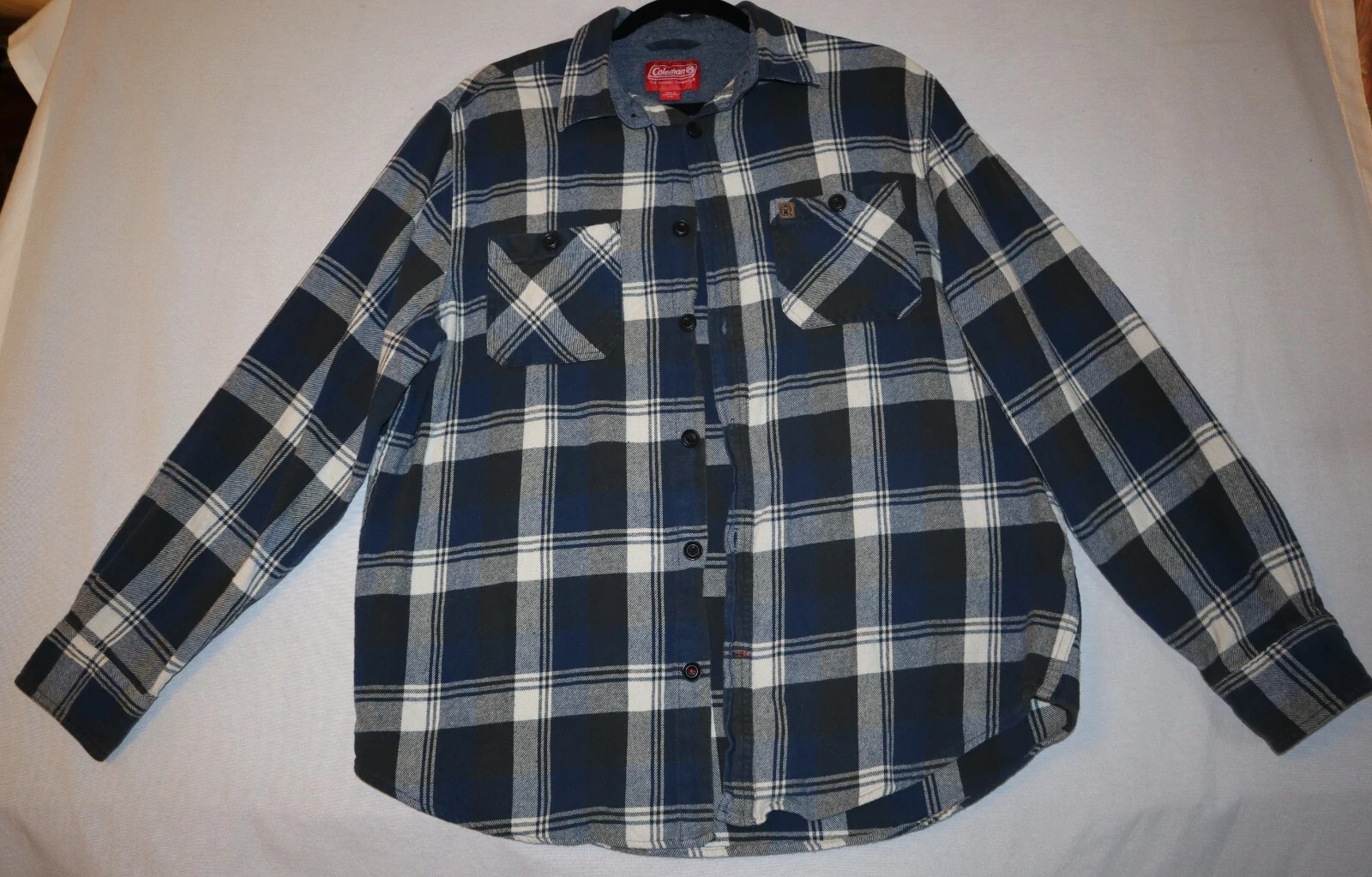 Coleman The Outdoor Company Men's XL Flannel Shirt Two Pockets 100% Cotton
