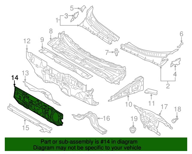 パーツ CA2010A NEW OEM Mitsubishi Upper Dashboard Insulation Panel 5230C082