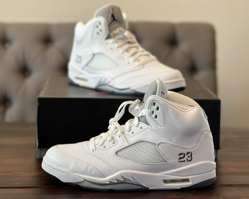 Air Jordan 5 Retro Metallic White Schuhe (2015) Größe 11,5 Herren 136027-130 - Bild 1 von 9
