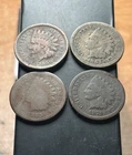 Lot of 4 Indian Head Cents / Pennies - Filler Coins - FREE SHIPPING