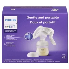 Philips Avent Manual Breast Pump Portable Gentle Pump w Natural Technology