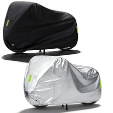 190T Waterproof Motorcycle Cover, Heavy Duty with Lock Hole,UV  Rain Protection