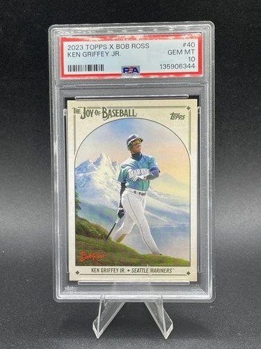 2023 Topps x Bob Ross The Joy of Baseball Ken Griffey Jr 40 Mariners PSA 10 GEM