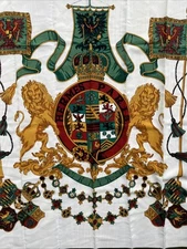 Foulard & Carré Hermès Soie Lions & Couronne Silk Scarf N 29