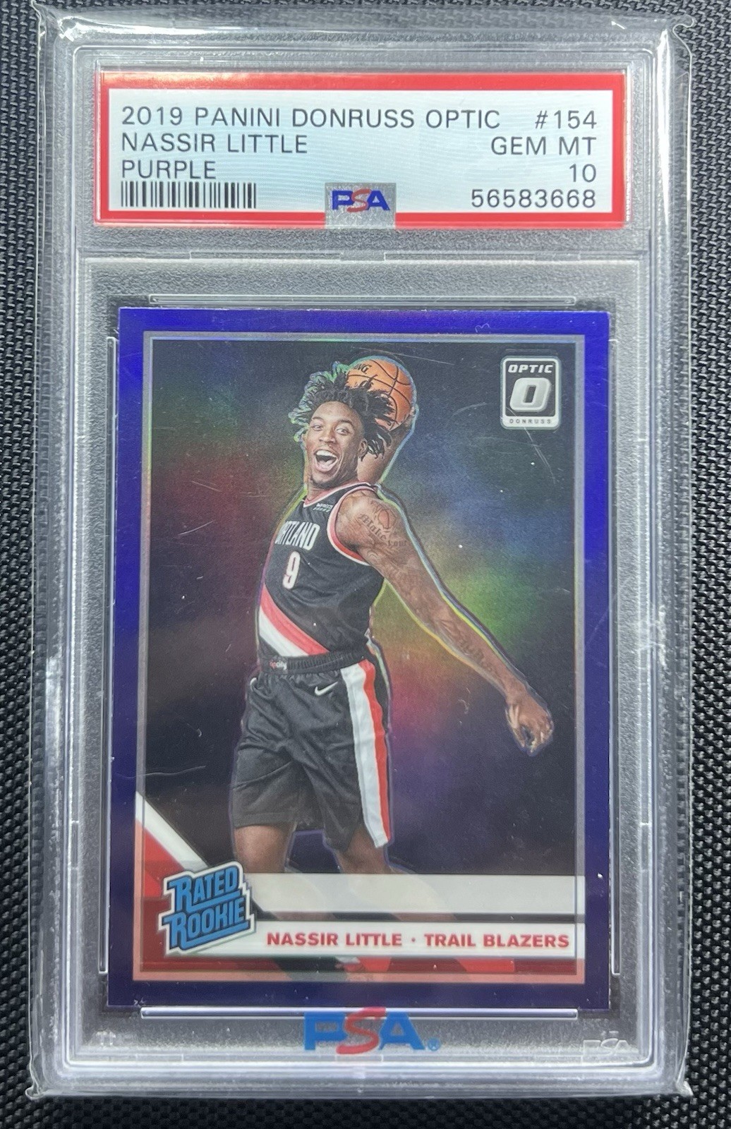 2019-20 Panini Donruss Optic - Rated Rookie Nassir Little #154 Purple Prizm (RC)