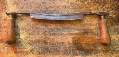 Antique Vintage James Swan 9'' Blade Draw Knife with Adjustable Angle Handles