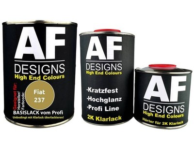 FÜR Fiat 237 Giallo Exploit Metallic 2,5L Autolack Set Klarlack Härter