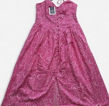 Roller Rabbit x Target Pink Paisley Floral Maxi Dress Women M NWT Smocked