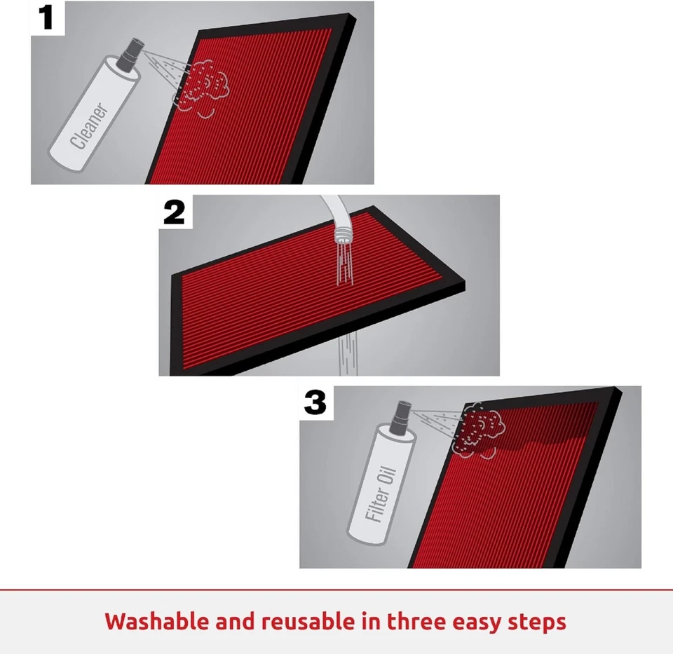 Spectre Performance Air Filter HPR7351 Red Washable for Toyota Lexus RX300 - Image 3 of 4