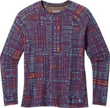 $115 Smartwool Women's Classic Thermal Merino Base Layer-Purple Iris Plaid-Small