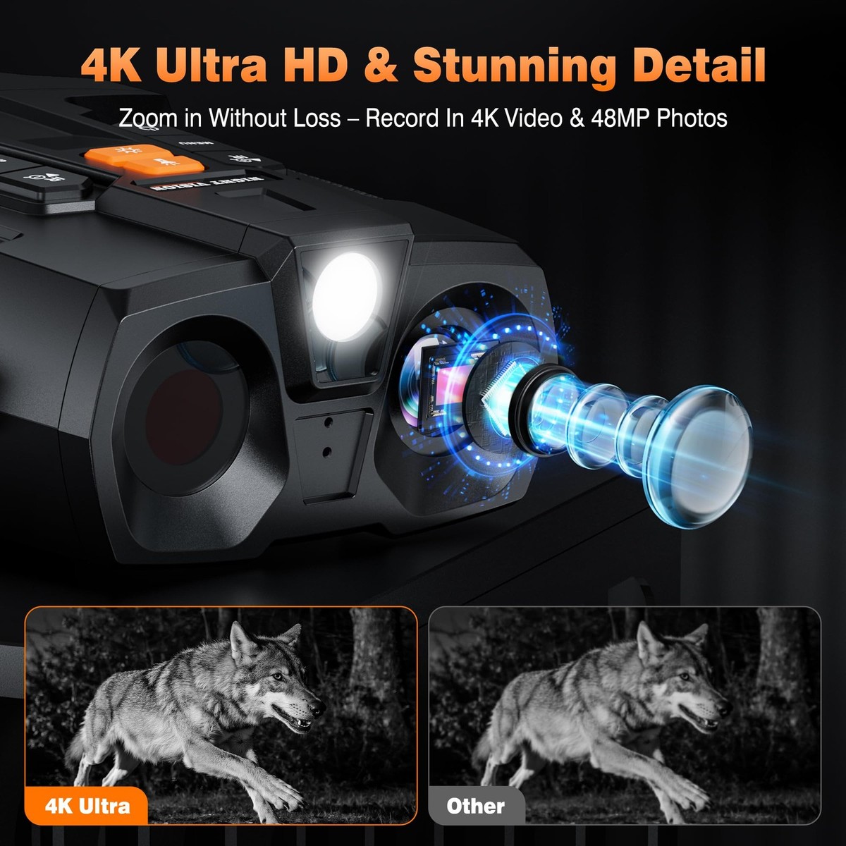 4K Night Vision Goggles for Adults 4.5 HD Large Screen Digital
