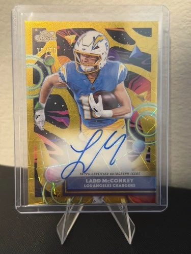 2025 Topps Chrome Ladd McConkey Chrome Autographs (RAW)