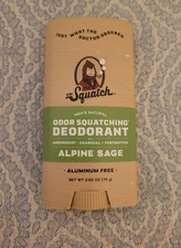 Dr. Squatch Alpine Sage Deodorant 2.65 oz Tan/Green - Aluminum-Free