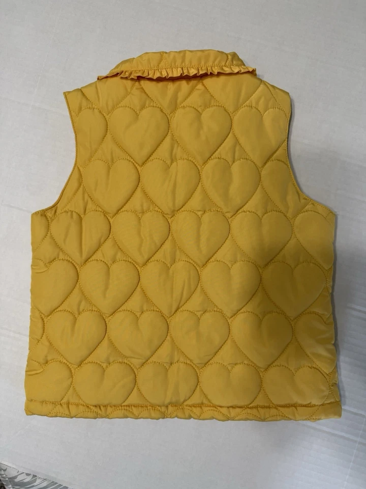 Crazy 8 Girls Amarillo Puffer Mejor Con Corazones Talla S 5/6 Más Brillante En Persona Foto 3 de 4