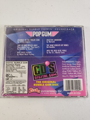 VINTAGE 1996 ZEEBS POP GUM SOUNDTRACK BUBBLE GUM CD BRAND VINTAGE 1996 ZEEBS POP GUM SOUNDTRACK BUBBLE GUM CD BRAND