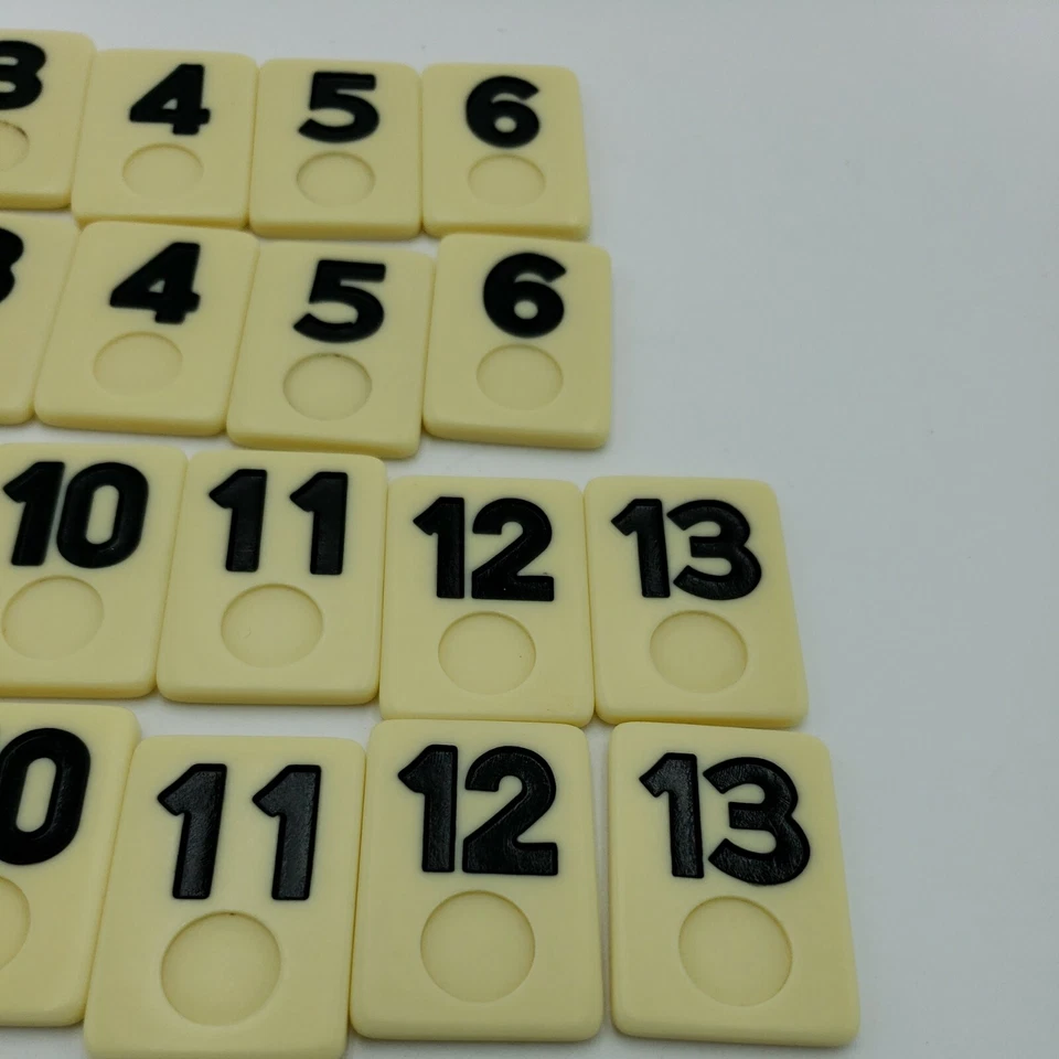 Vintage The Original Rummikub Fast Moving Rummy Tiles  Replacement Parts Black - Image 2 of 4
