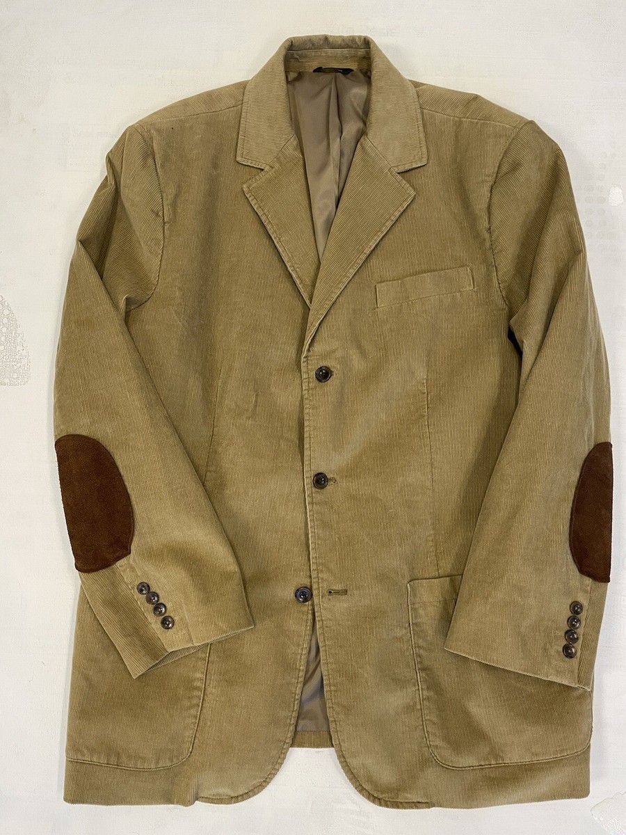 Eddie Bauer Fine Wale Corduroy 3-Button Patch Pocket Elbow Patch