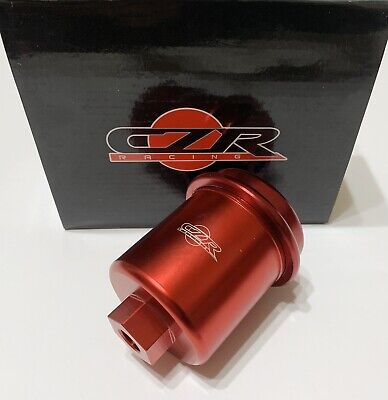 CZR RACING HIGH FLOW FUEL FILTER WASHABLE HONDA 96-00 CIVIC RED