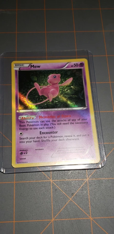 Mew 29/124 Holo Bleed Misprint ERROR Pokemon XY Fates Collide Rare Mint - Image 2 of 4