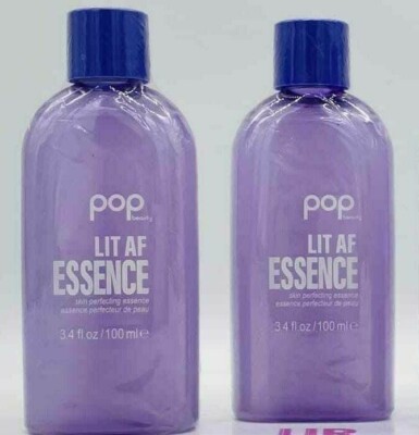 Pop Lit AF Essence Skin Perfecting Essence Hydrating Rejuvenating 3.4oz 100mL x2