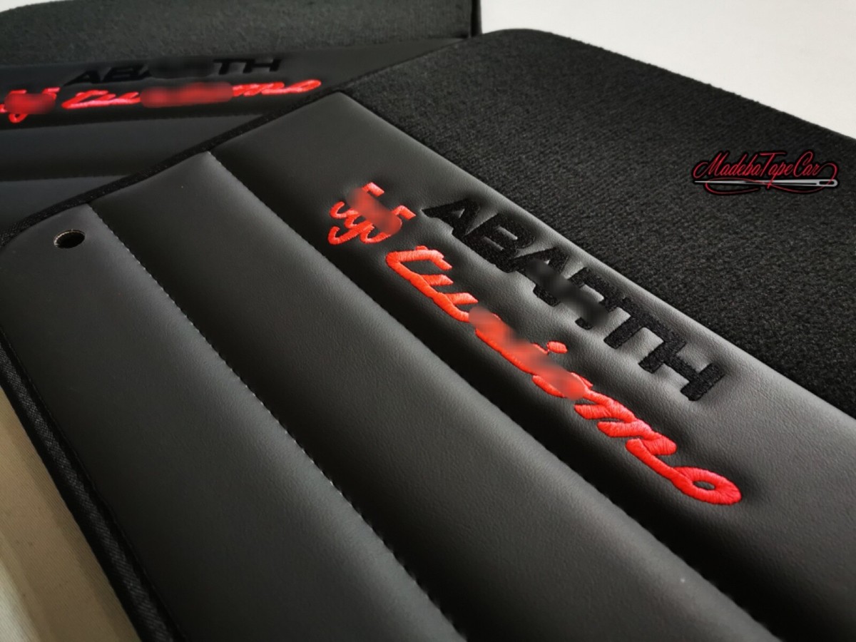 Tappetini Auto CARMAT Per Seat Altea 5P (2004-2015), Set Da 4 Pezzi, Nero, Su Misura, Fondo In Lattice, Fissaggio Originale - 2