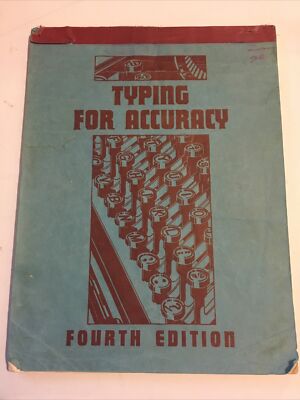 Typing For Accuracy Fourth Edition 1950 Keyboarding Practice Speed Vintage