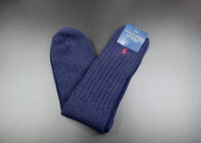 Polo Ralph Lauren Men navy blue  wool blend boot socks size 10-13