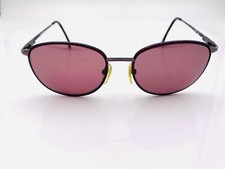 Vintage Sophia Loren M6 320 Blue Purple Metal Oval Sunglasses FRAMES ONLY