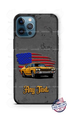 American Flag Classic Gold Car Personalized Phone Case Cover fits iPhone Samsung