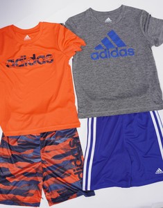 orange adidas short set