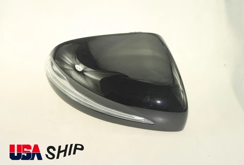 BLACK Passenger Side Mirror Cap Cover W/LED For Mercedes GLE GLS G 2020-2024 RH
