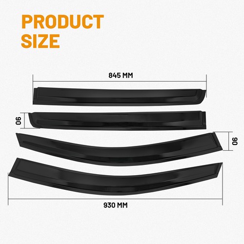 Injection Weather Shields Window Visors For Mazda BT-50 Dual Cab 2012-2020 - Bild 13 von 13