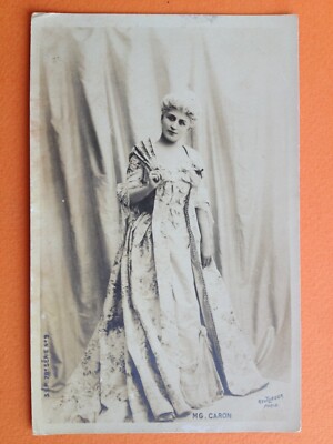 cpa Portrait der Schauspielerin M.G. FOTO CARON signiert REUTLINGER in PARIS
