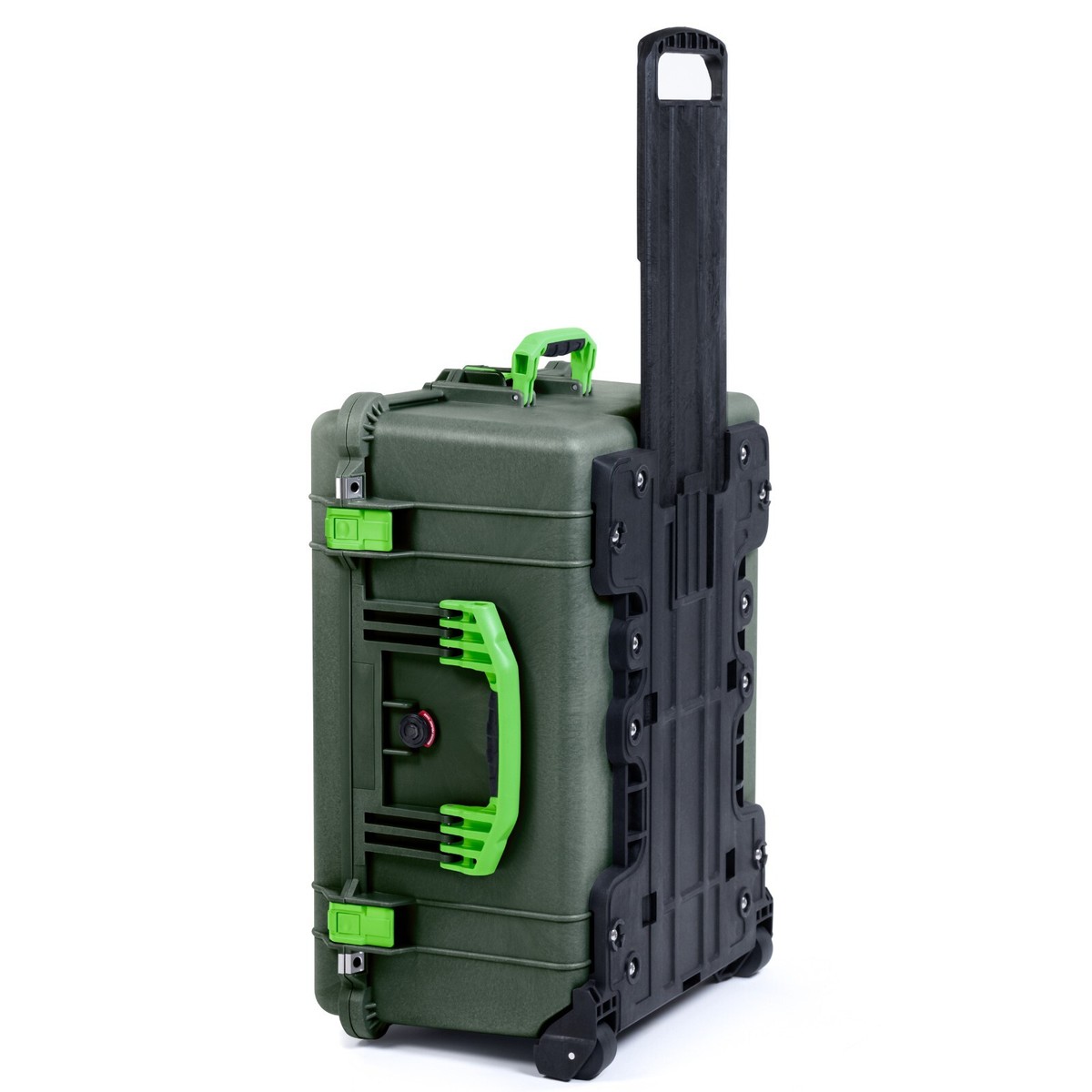 OD Green & Lime Green Pelican 1620 case. Empty & wheels. New Push