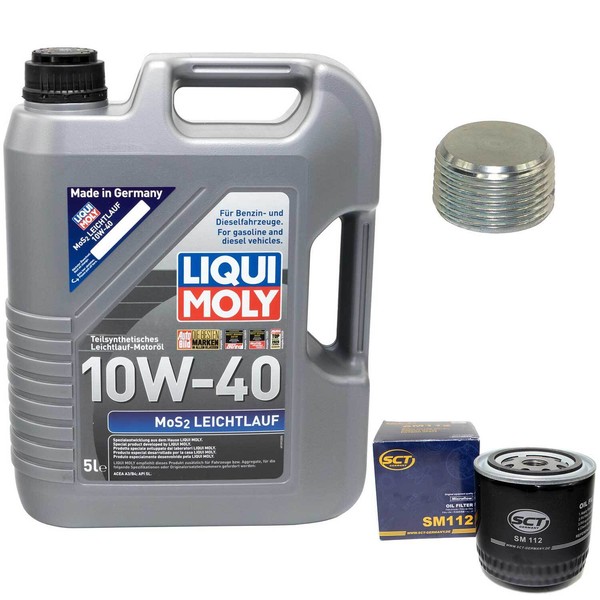 MotoröL Set 10W-40 5 Liter + ÖLfilter + Schraube FüR Alfa Romeo 155 Fiat Lancia-image